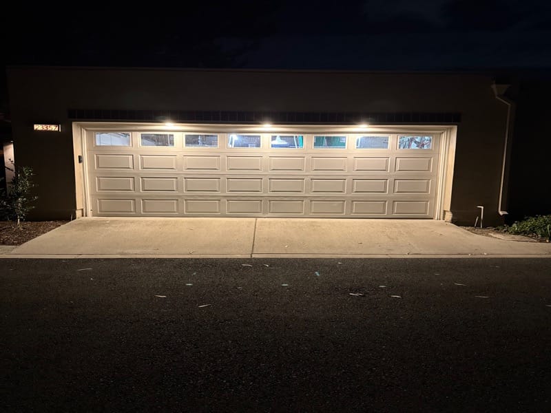 Garage Door Lighting Upgrade